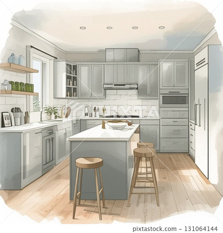 Stylish kitchen interior design 131064144