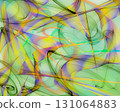 flowing abstract smoke lines on green pastel background, banner design 131064883