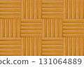 abstract wooden background mosaic pattern with stripes, light brown 131064889