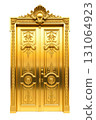 Golden door isolated on a transparent background. 131064923