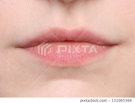 lips of a young girl woman, Caucasian lips of a young girl woman, Caucasian 131065366
