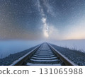 星空和鐵路 131065988