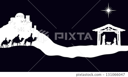 Christmas Nativity Scene Bethlehem Manger Wise Men Christmas Nativity Scene Bethlehem Manger Wise Men 131066047
