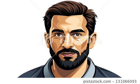 The 4K resolution captures every detail of his expression and the texture of his beard. 131066093