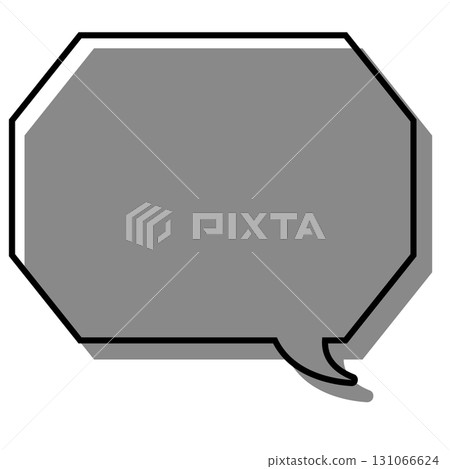 A simple speech bubble with misaligned lines, an octagon with corners 131066624