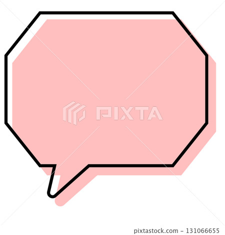 A simple speech bubble with misaligned lines, an octagon with corners 131066655