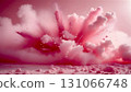 composite image of pink paint splashes and drops 131066748
