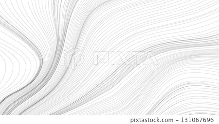Abstract design with flowing lines in black and white. Vector illustration 131067696