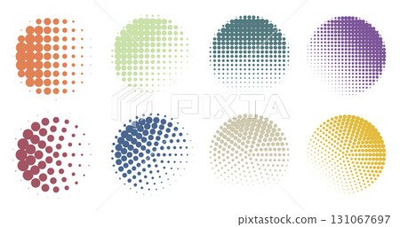 Set of halftone backgrounds isolated. Vector illustration Set of halftone backgrounds isolated. Vector illustration 131067697