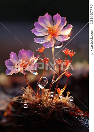 miniature flowers figurine made of glass or ceramics, beautiful decoration 131067776