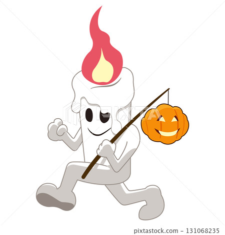 Walking Candle Monster and Jack O'Lantern 131068235