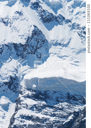 Snow-capped mountain peaks before avalanches Snow-capped mountain peaks before avalanches 131069100