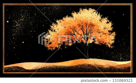 閃閃發光的秋季風景插圖 131069321