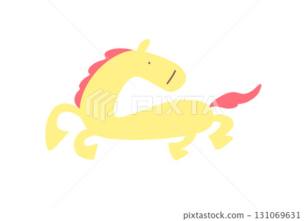 色彩鮮豔、流行的手繪奔馬2026年新年素材 131069631