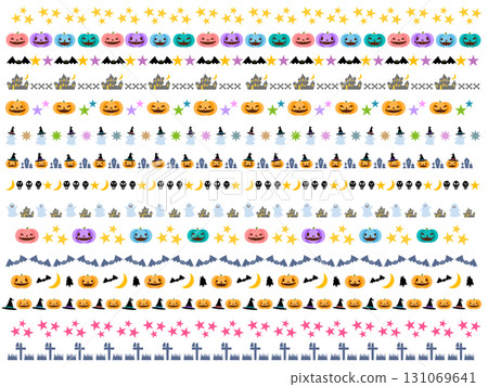 爆笑好玩的萬聖節線條裝飾素材組（活動9） 131069641
