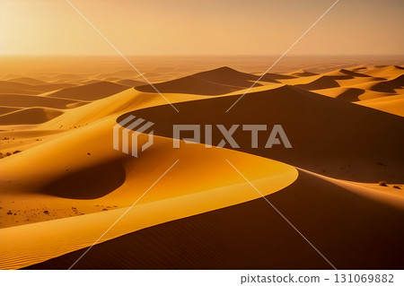 sunset in the desert 131069882