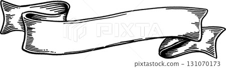 復古風格波浪絲帶橫幅 復古風格波浪絲帶橫幅 131070173