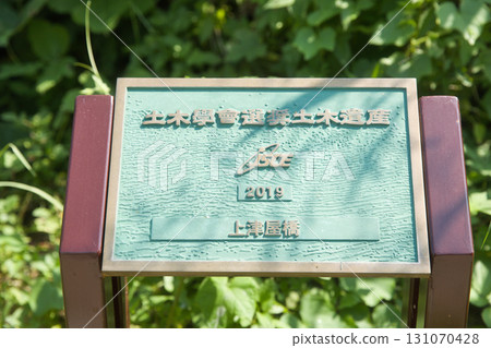 京都流橋-日本土木工程師學會精選的土木工程遺產牌匾 京都流橋-日本土木工程師學會精選的土木工程遺產牌匾 131070428