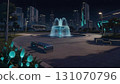 [Illustrated Background] Near-future park (late night) [4K] 131070796