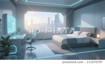 [Illustration Background] Near-future private room (morning) [4K] 131070797