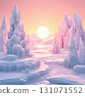 an AI Image Generator, Majestic Frozen Ice Tower in a Winter Wonderland Landscape 131071552