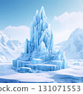 an AI Image Generator, Majestic Frozen Ice Tower in a Winter Wonderland Landscape 131071553