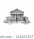 an AI Image Generator, Detailed Pencil Drawing of a Classical Architectural Building 131071557