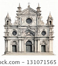 an AI Image Generator, Intricate Architectural Drawing of a Historic Building with Classical Details 131071565