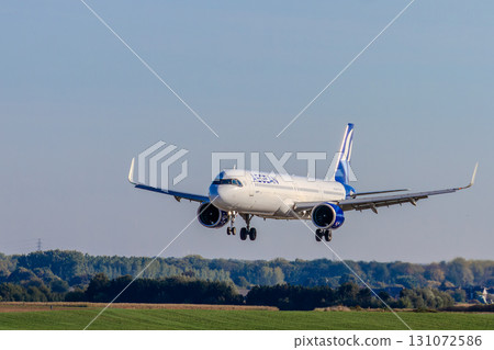 Belgium, Brussels Airport, Aegean Airline aircraft, Airbus A321. 131072586