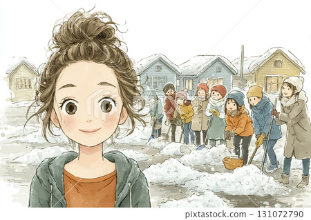 Miyu 系列：Miyu 在當地道路上鏟雪 131072790