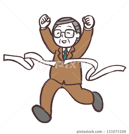一位老人達成目標的插圖 131073109