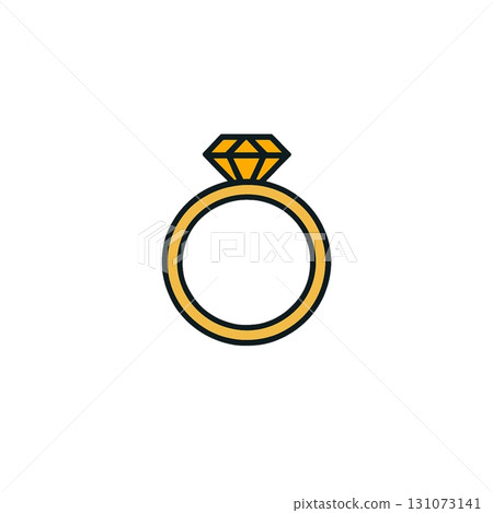 戒指彩色圖示、黃玉、材質、無背景、文件創作、插圖 131073141