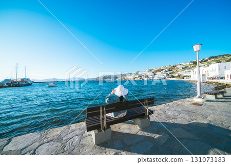 Beautiful landscape of Mykonos 131073183