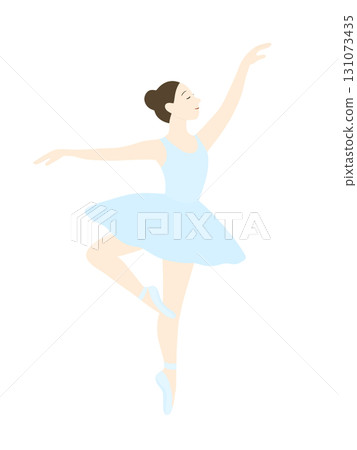 Illustration of a ballet dancer dancing ballet 131073435