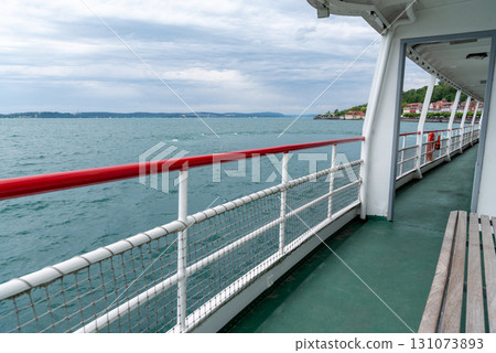 Sailing on Lake Constance in Germany, view from the boat 131073893