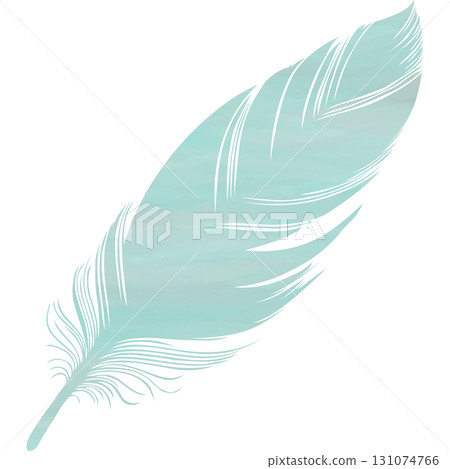Beautiful watercolor bird feather icon image illustration 131074766