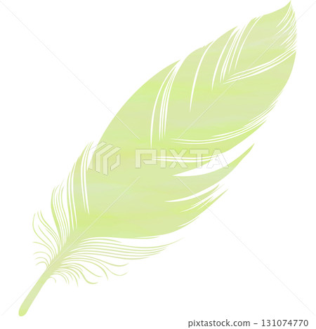 Beautiful watercolor bird feather icon image illustration 131074770