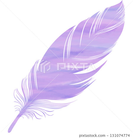 Beautiful watercolor bird feather icon image illustration 131074774