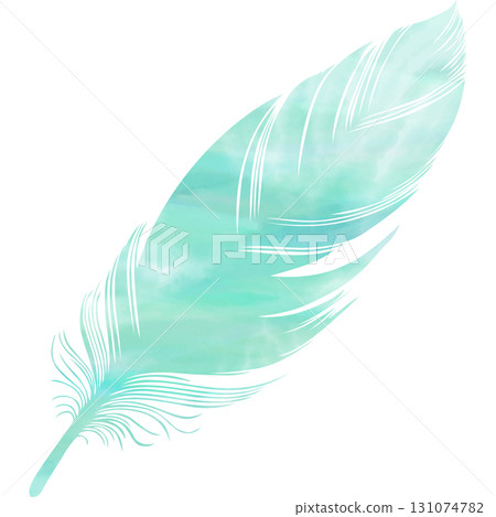 Beautiful watercolor bird feather icon image illustration 131074782