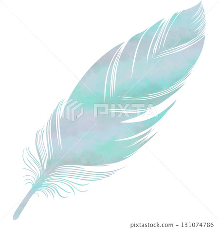 Beautiful watercolor bird feather icon image illustration 131074786