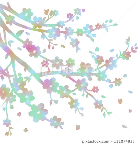 美麗的水彩櫻花樹圖示圖像插圖 美麗的水彩櫻花樹圖示圖像插圖 131074935