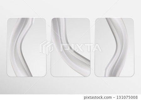 Visual concept with gradients and liquid forms. Aesthetic milky waves in a vertical mockup. Eps 10 Visual concept with gradients and liquid forms. Aesthetic milky waves in a vertical mockup. Eps 10 131075008