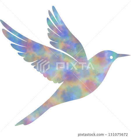 美麗的水彩鳥圖示圖像的插圖 131075672