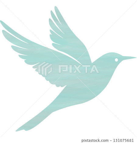 美麗的水彩鳥圖示圖像的插圖 131075681