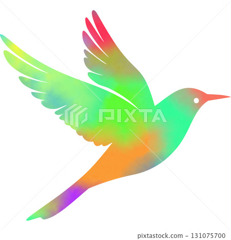 Beautiful watercolor bird icon image illustration 131075700