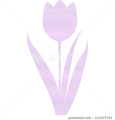 美麗的水彩鬱金香圖示圖像的插圖 131075763