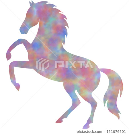 Beautiful watercolor horse icon image Beautiful watercolor horse icon image 131076301