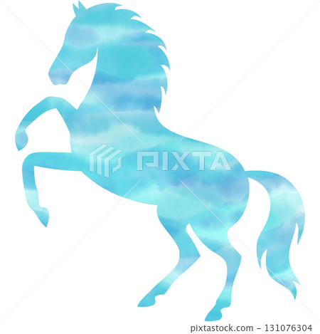 Beautiful watercolor horse icon image 131076304