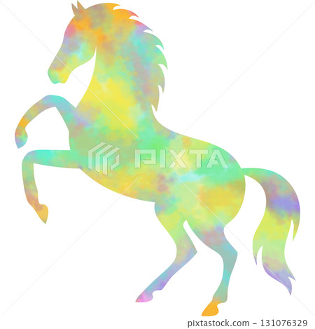 Beautiful watercolor horse icon image 131076329