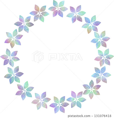 Beautiful watercolor floral wreath icon image illustration 131076418